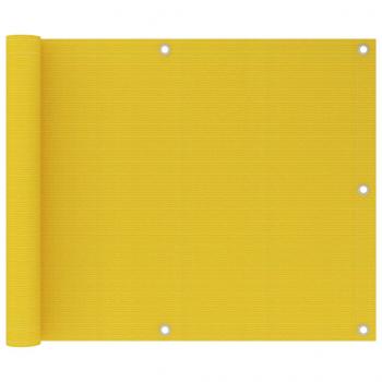 ARDEBO.de - Balkon-Sichtschutz Gelb 75x600 cm HDPE