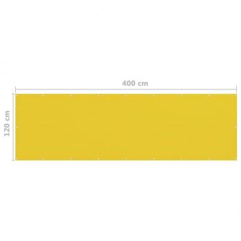Balkon-Sichtschutz Gelb 120x400 cm HDPE