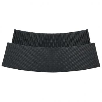 Garten-Bartisch Schwarz 120x55x110 cm Poly Rattan 