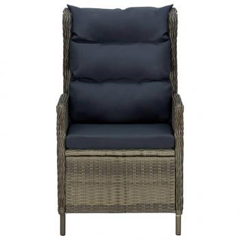2-tlg. Garten-Lounge-Set mit Auflagen Poly Rattan Braun