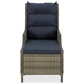 2-tlg. Garten-Lounge-Set mit Auflagen Poly Rattan Braun