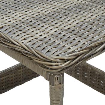 3-tlg. Garten-Lounge-Set mit Auflagen Poly Rattan Braun