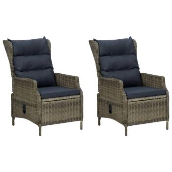 3-tlg. Garten-Lounge-Set mit Auflagen Poly Rattan Braun