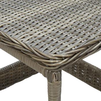 3-tlg. Garten-Lounge-Set mit Auflagen Poly Rattan Braun