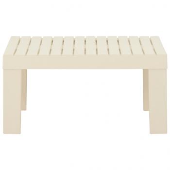 2-tlg. Garten-Lounge-Set mit Auflagen Kunststoff Weiß