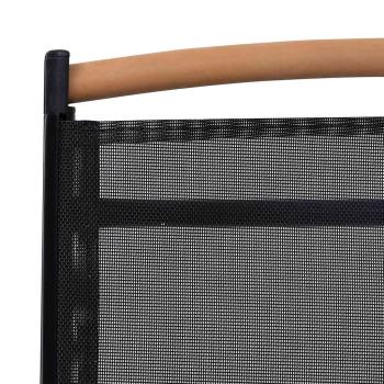 Gartenstühle Klappbar 6 Stk. Textilene Schwarz