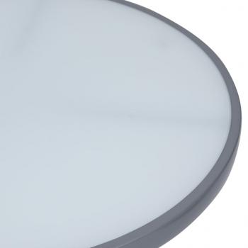 Gartentisch Hellgrau 60 cm Stahl und Glas