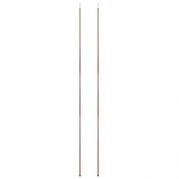 Teleskop-Zeltstangen 170-255 cm 2 Stk. Verzinkter Stahl