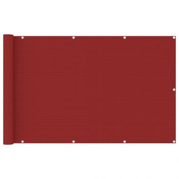 ARDEBO.de - Balkon-Sichtschutz Rot 120x600 cm HDPE