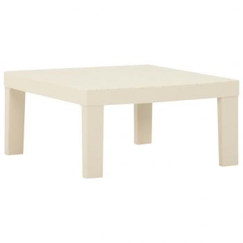 6-tlg. Garten-Lounge-Set mit Auflagen Kunststoff Weiß