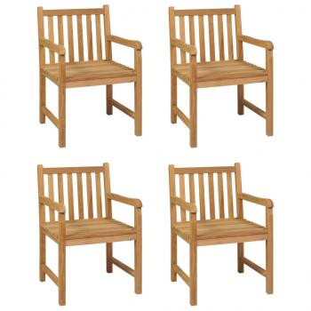 5-tlg. Garten-Essgruppe Massivholz Teak