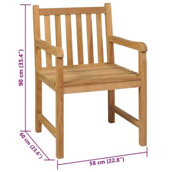 7-tlg. Garten-Essgruppe Massivholz Teak