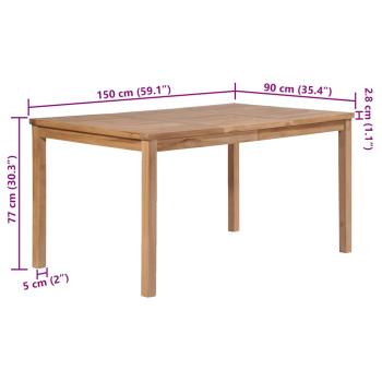 7-tlg. Garten-Essgruppe Massivholz Teak