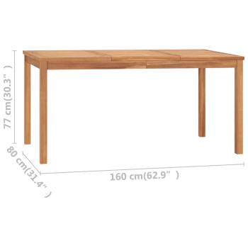 5-tlg. Garten-Essgruppe Teak Massivholz