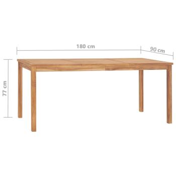7-teiliges Garten-Ess-Set 180 x 90 cm Massivholz Teak