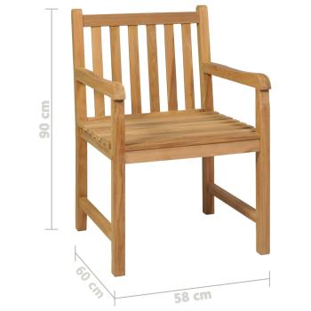 9-tlg. Garten-Essgruppe Massivholz Teak
