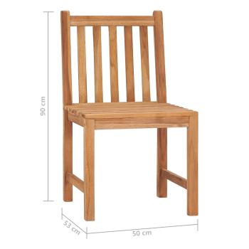 3-tlg. Garten-Essgruppe Massivholz Teak