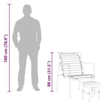 Relaxsessel mit Fußhocker Schwarz Echtleder