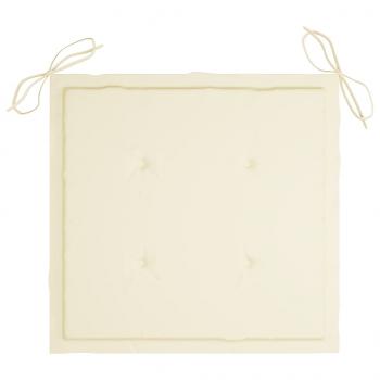 ARDEBO.de - Gartenstuhl-Kissen 2 Stk. Creme 40x40x3 cm Oxford-Gewebe