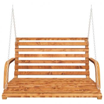 Schaukelbank Bugholz Massiv mit Teak-Finish 126x63x92 cm