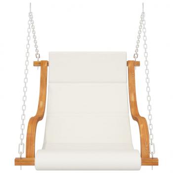 Hängeliege mit Kissen Creme Bugholz mit Teak-Finish