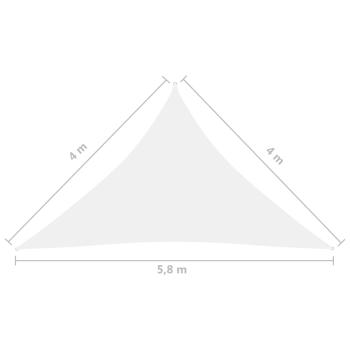 Sonnensegel Oxford-Gewebe Dreieckig 4x4x5,8 m Weiß