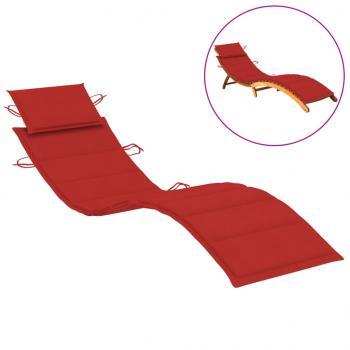 Sonnenliegen-Auflage Rot 186x58x3 cm Oxford-Gewebe