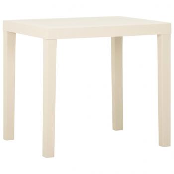 ARDEBO.de - Gartentisch Weiß 79x65x72 cm Kunststoff