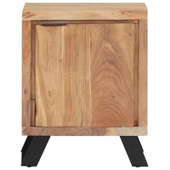 Nachttisch 40x30x50 cm Akazie Massivholz mit Naturkanten 