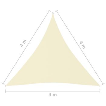 Sonnensegel Oxford-Gewebe Dreieckig 4x4x4 m Creme