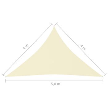 Sonnensegel Oxford-Gewebe Dreieckig 4x4x5,8 m Creme