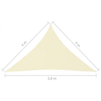 Sonnensegel Oxford-Gewebe Dreieckig 4x4x5,8 m Creme