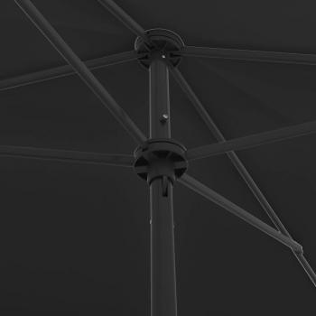 Strandschirm Schwarz 200x125 cm
