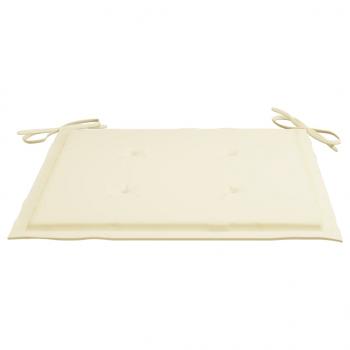 Gartenstuhl-Kissen 4 Stk. Creme 50x50x3 cm Oxford-Gewebe