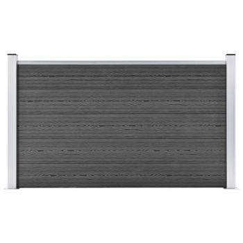 ARDEBO.de - Zaunelement WPC 180x105 cm Schwarz