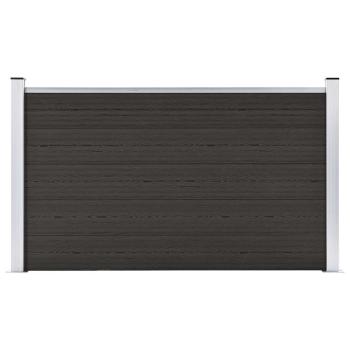 Zaunelement WPC 180x105 cm Schwarz