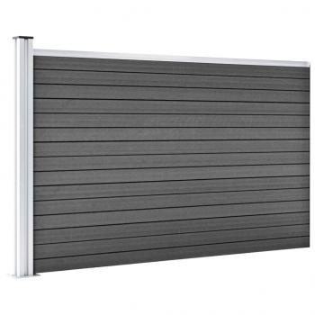 Zaunelement WPC 175x105 cm Schwarz