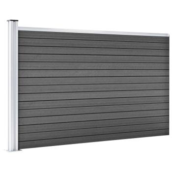 Zaunelement WPC 175x105 cm Schwarz