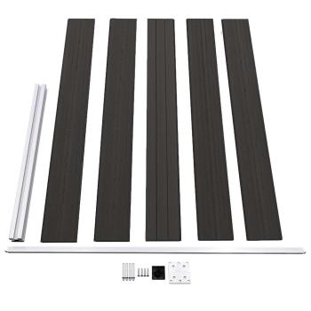 Zaunelement WPC 175x105 cm Schwarz
