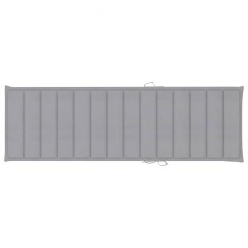 Sonnenliegen-Auflage Grau 200x70x3 cm Oxford-Gewebe