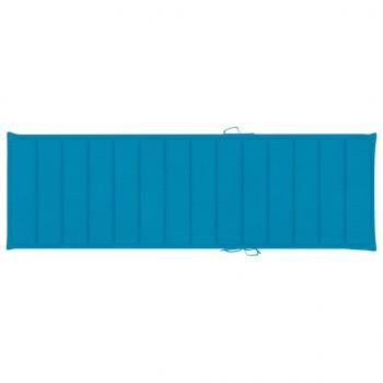 Sonnenliegen-Auflage Blau 200x70x3 cm Oxford-Gewebe