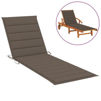 Sonnenliegen-Auflage Taupe 200x70x3 cm Oxford-Gewebe