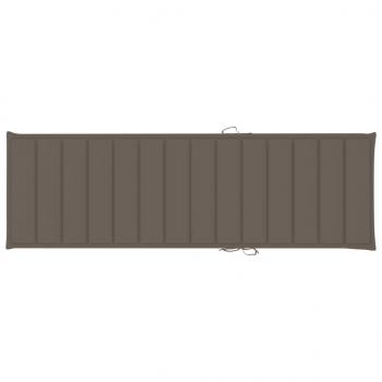 Sonnenliegen-Auflage Taupe 200x70x3 cm Oxford-Gewebe