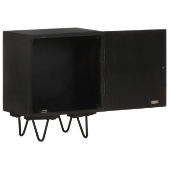 Nachttisch mit Messing-Front 40x30x50 cm Massivholz Mango