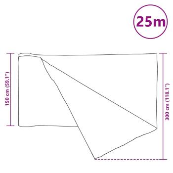 Zaunblende Schwarz 1,5x25 m HDPE 75 g/m² 