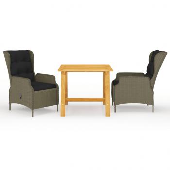 ARDEBO.de - 3-tlg. Garten-Essgruppe Braun