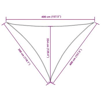 Sonnensegel Oxford-Gewebe Dreieckig 3x4x4 m Anthrazit