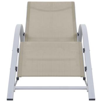Sonnenliege Textilene und Aluminium Creme