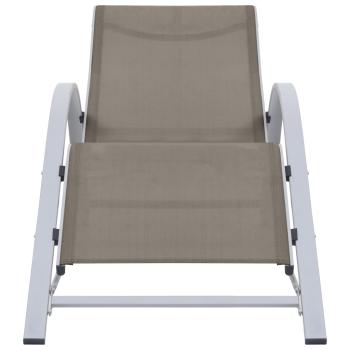 Sonnenliege Textilene und Aluminium Taupe