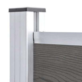 Zaunelement WPC 95x186 cm Grau